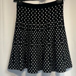 Saks Fifth Avenue Black and White Skater Skirt